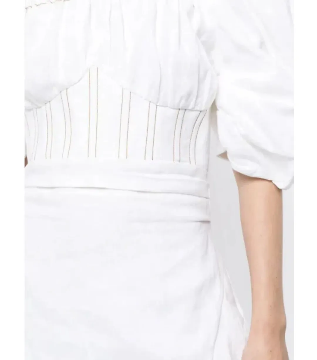 Rachel Gilbert The Capri Linen Dress in White Size AU 6 for rent on The Volte - main image
