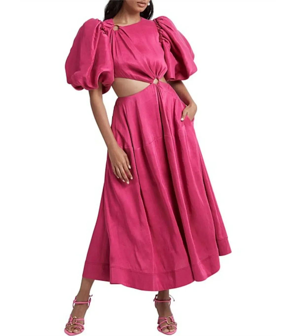 Aje Vanades Cut Out Ring Dress in Fuchsia Pink Size AU 6  - Image 1
