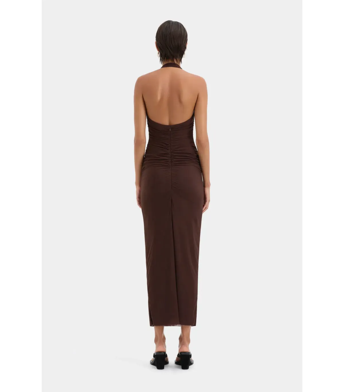 Sir the Label Jacques Knot Midi Dress in Chocolate Size 3 / AU 12  - Image 4