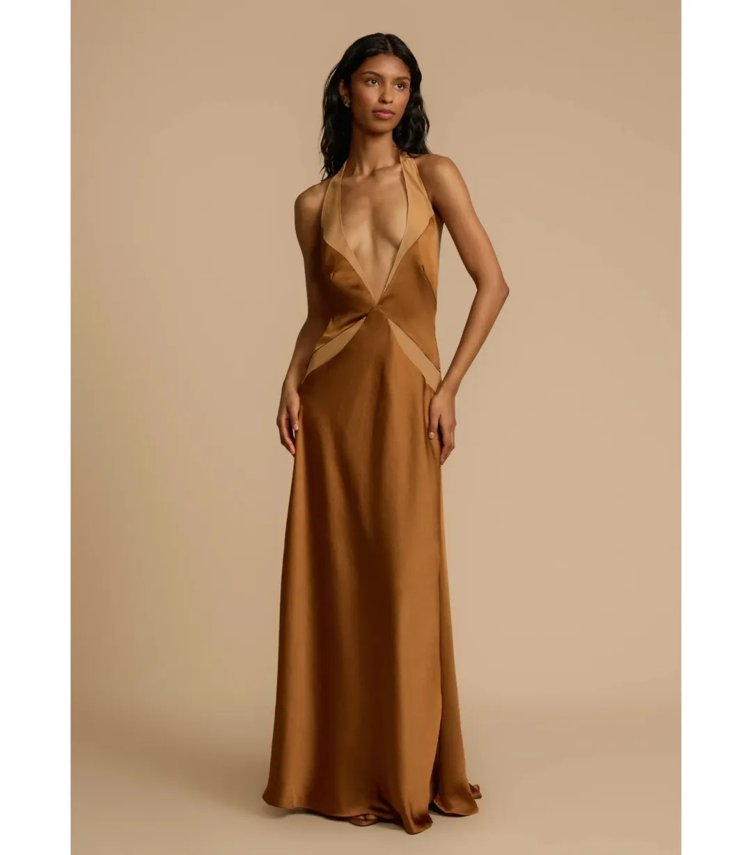 Arcina Ori Devora Dress Brown Size AU 6 for rent on The Volte - main image