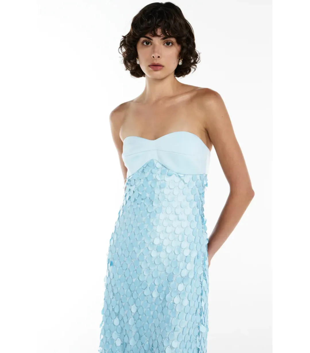 Manning Cartell Supreme Extreme Balconette Dress in Aqua Spritz Size AU 6 for rent on The Volte - main image