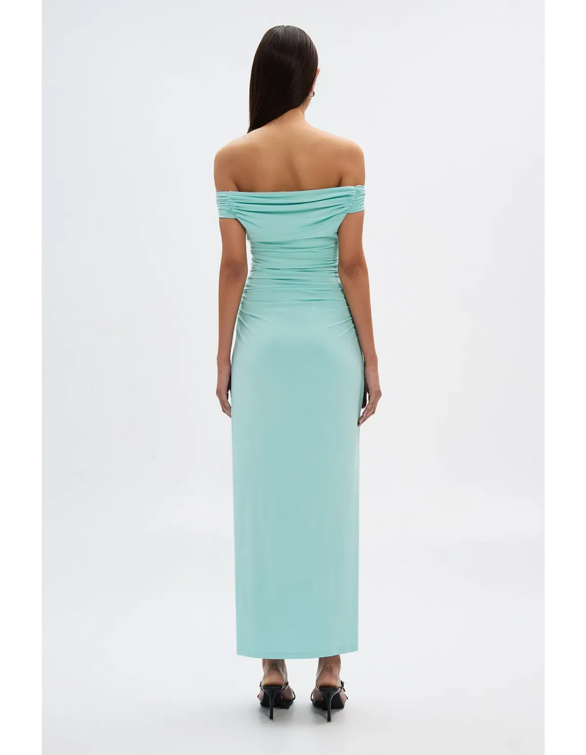 Misha Georgina Jersey Dress Aqua Size 6 - Image 2