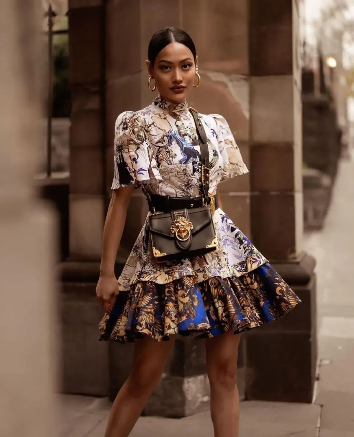 Leo Lin The Lover Cotton Linen Mini Dress Multi Size AU 8 - Image 7