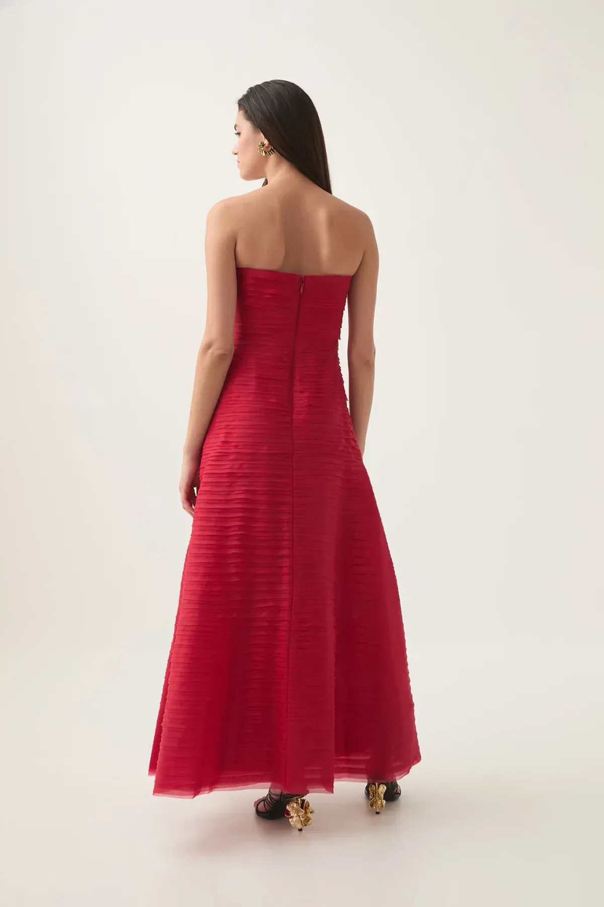 Aje Soundscape Maxi Dress in Scarlet Red Size 16 - Image 3