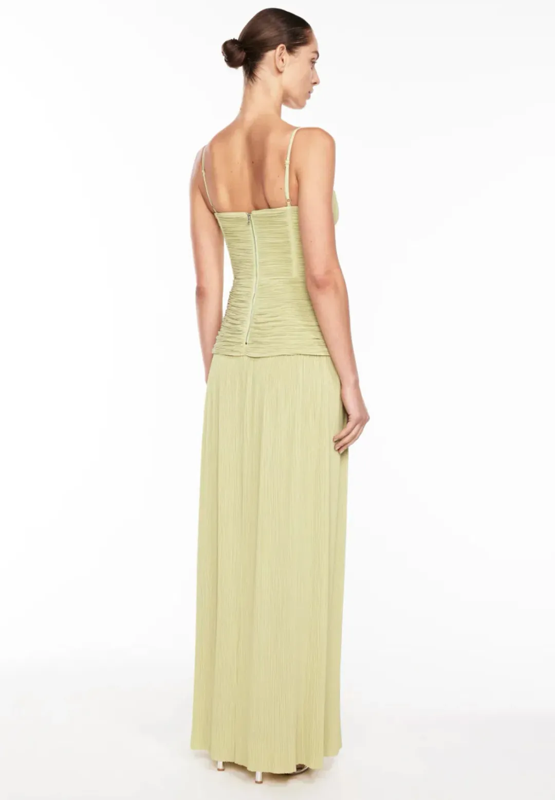 Manning Cartell Double Time Pleat Dress Pistachio Size 8 for rent on The Volte - main image