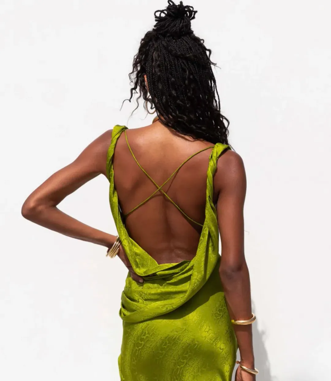 Rat & Boa Navarra Dress Lime Size 8 for rent on The Volte - main image