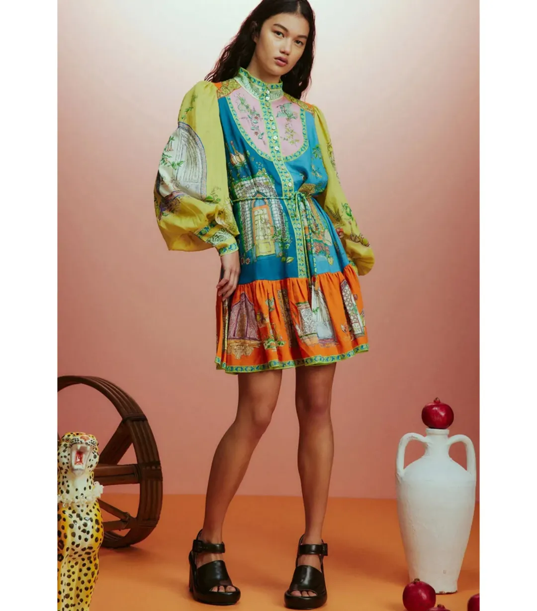 Alemais Monti Mini Dress Multi Size AU 10 for rent on The Volte - main image