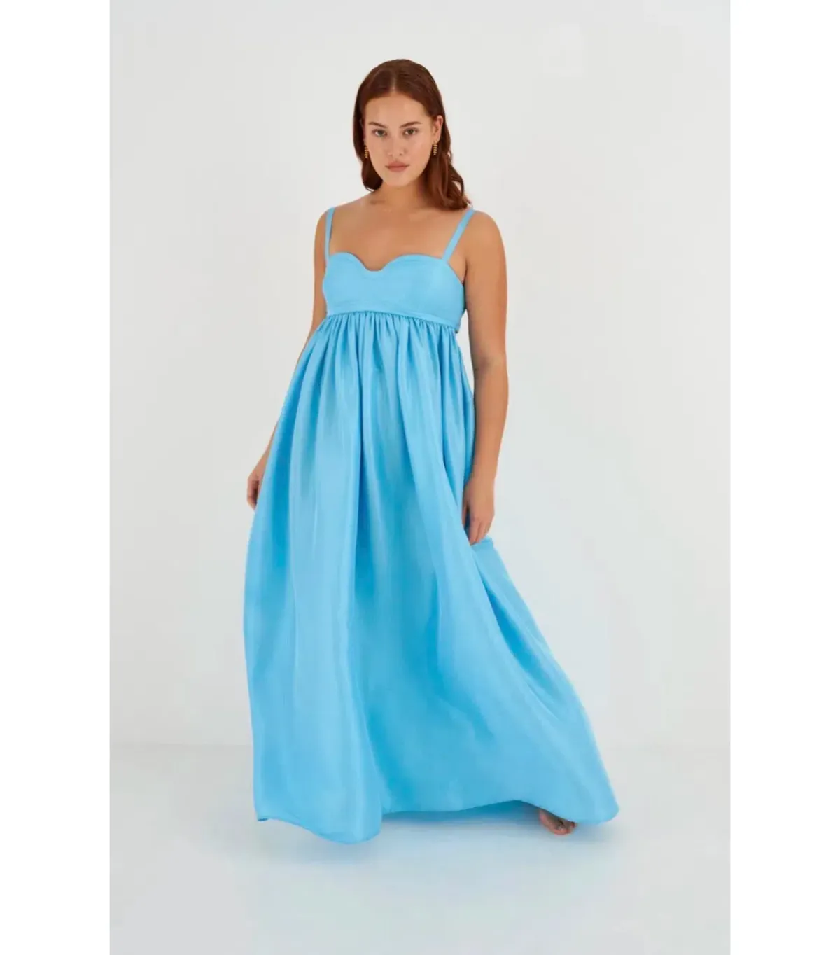 Oroton Bodice Detail Gown Lake Blue Size AU 8 - Image 1