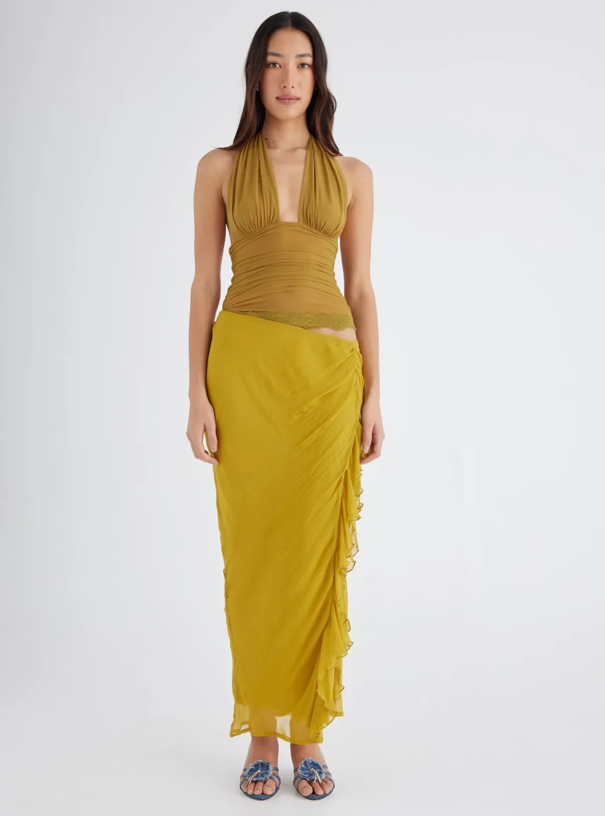 Benni Penelope Maxi Dress in Wasabi Size AU 10 - Image 1