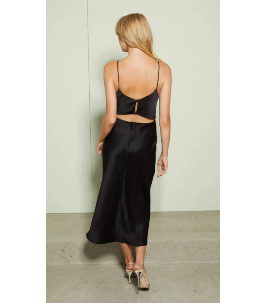 Bec & Bridge Mila Midi Dress in Black Size AU 10 for rent on The Volte - main image