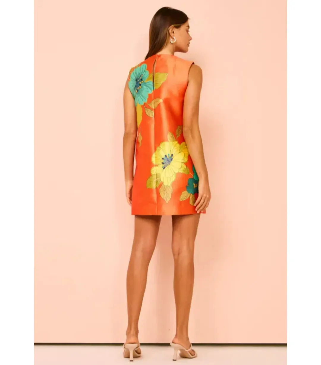 Alemais Piato Mini Dress Orange/Floral Size AU 8  for rent on The Volte - main image