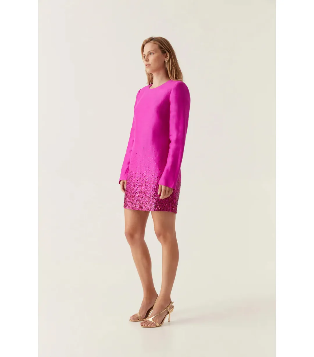 Aje Reflection Sequin Mini Dress in Deep Magenta Size AU 10 for rent on The Volte - main image