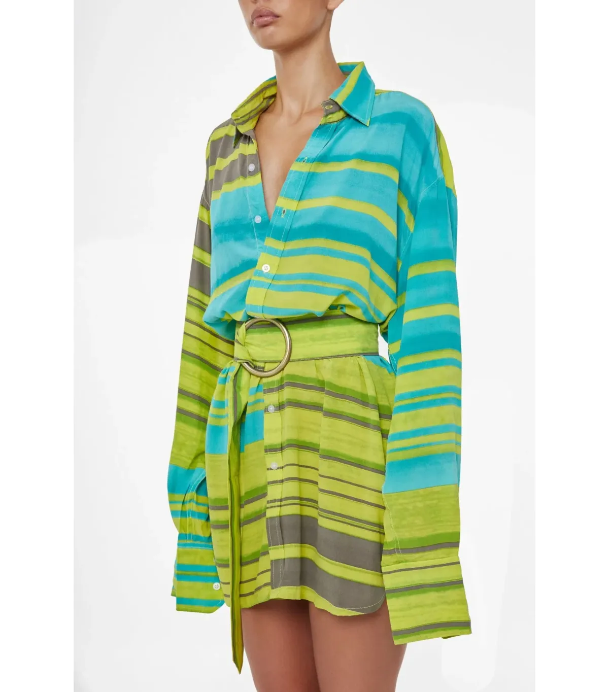 Bamba Swim Titan Shirt Dress in Reef Size S / AU 8 - Image 4