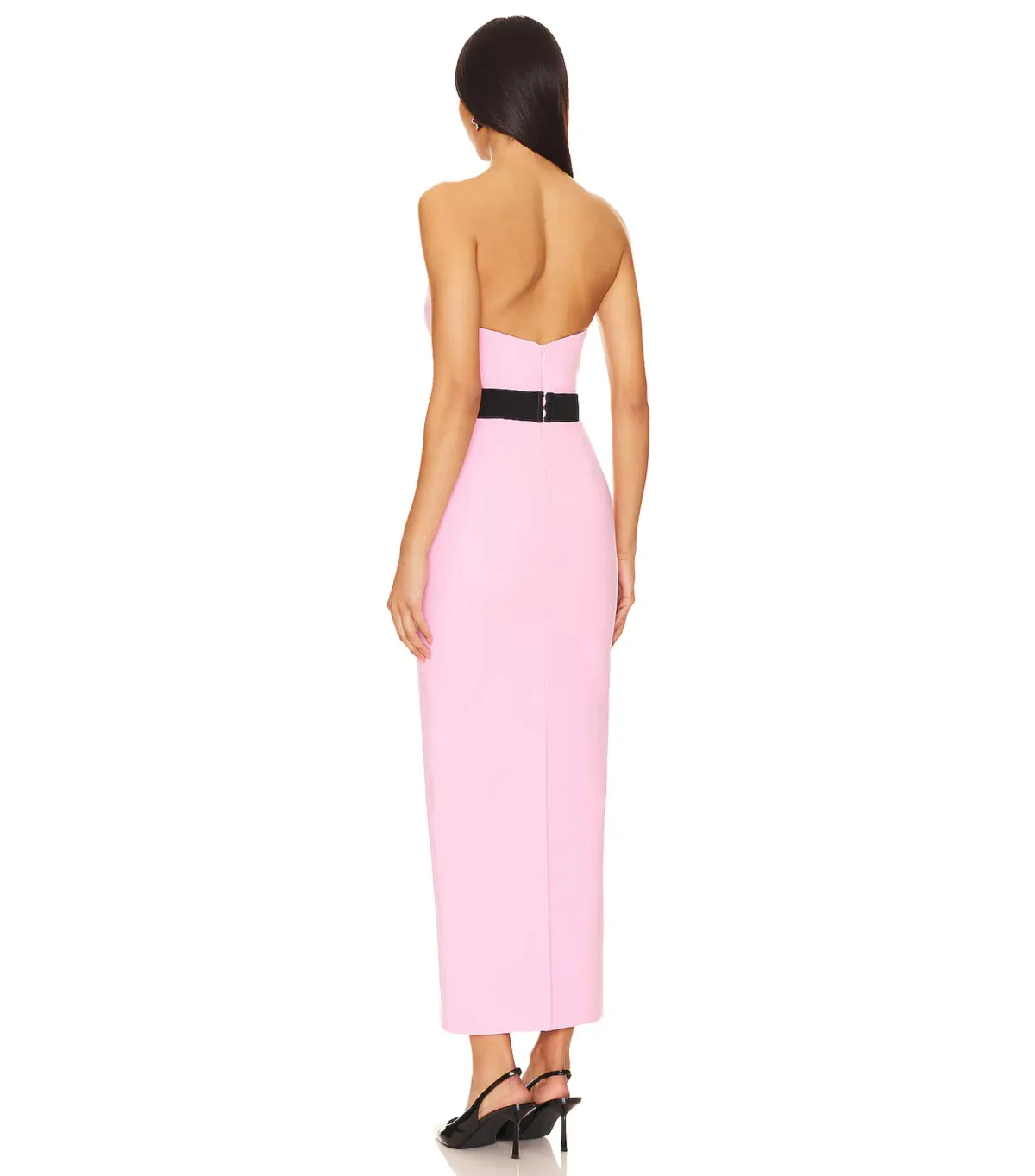 THE NEW ARRIVALS by İlkyaz Özel Noele Column Dress Baby Pink Size 10/M - Image 3