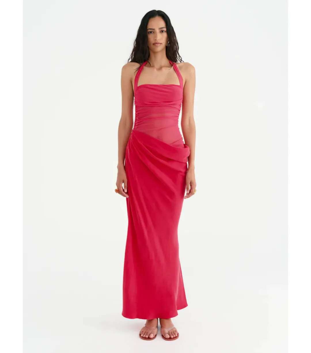 Benni Gina Maxi Dress in Watermelon Size AU 10 for rent on The Volte - main image