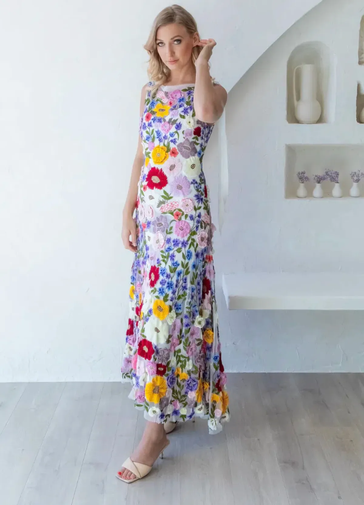 Rachel Gilbert Nya Gown Floral Size AU 8 - Image 4