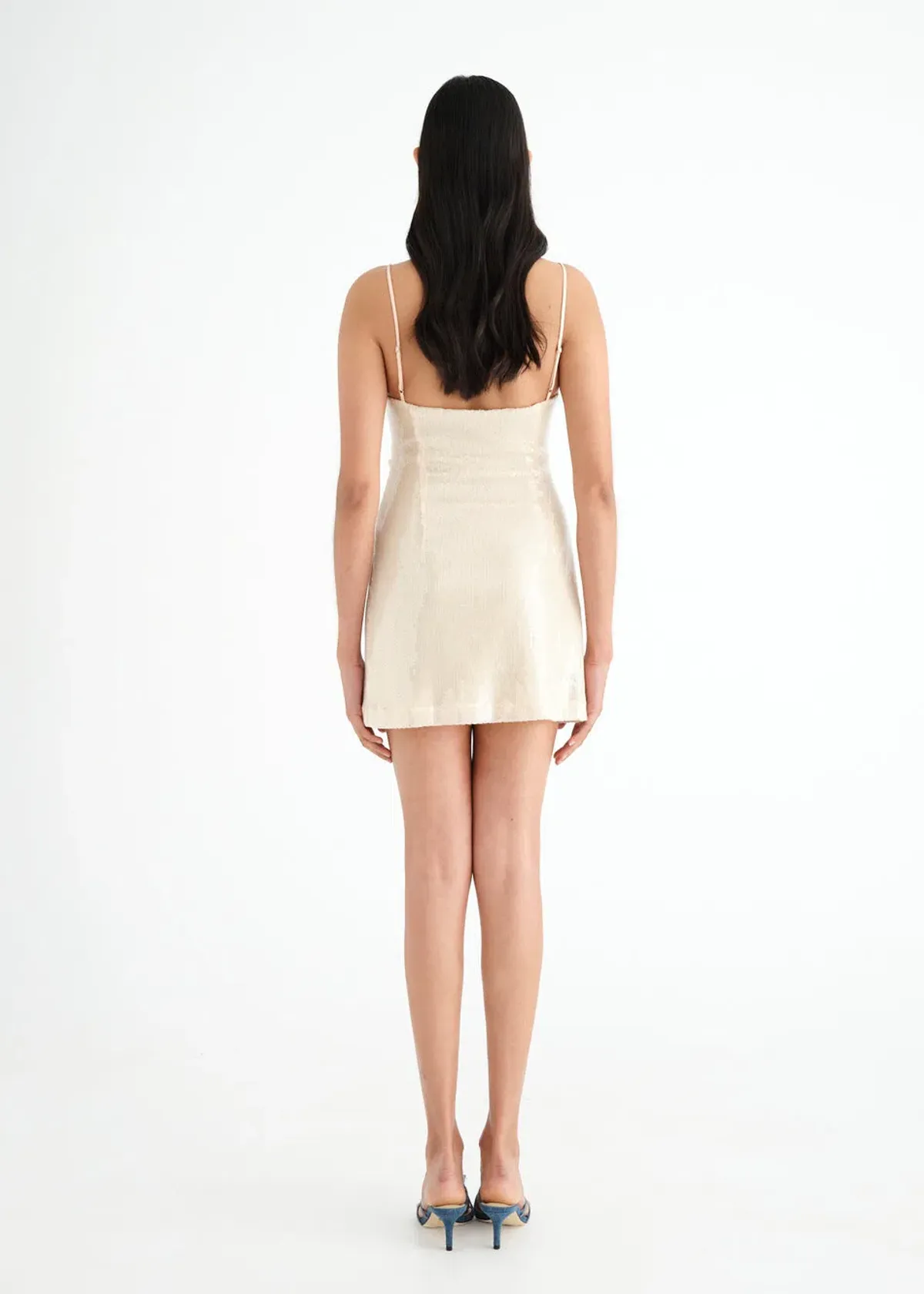 Benni Juliano Sequin Mini Dress Light Toffee Size 6 - Image 2