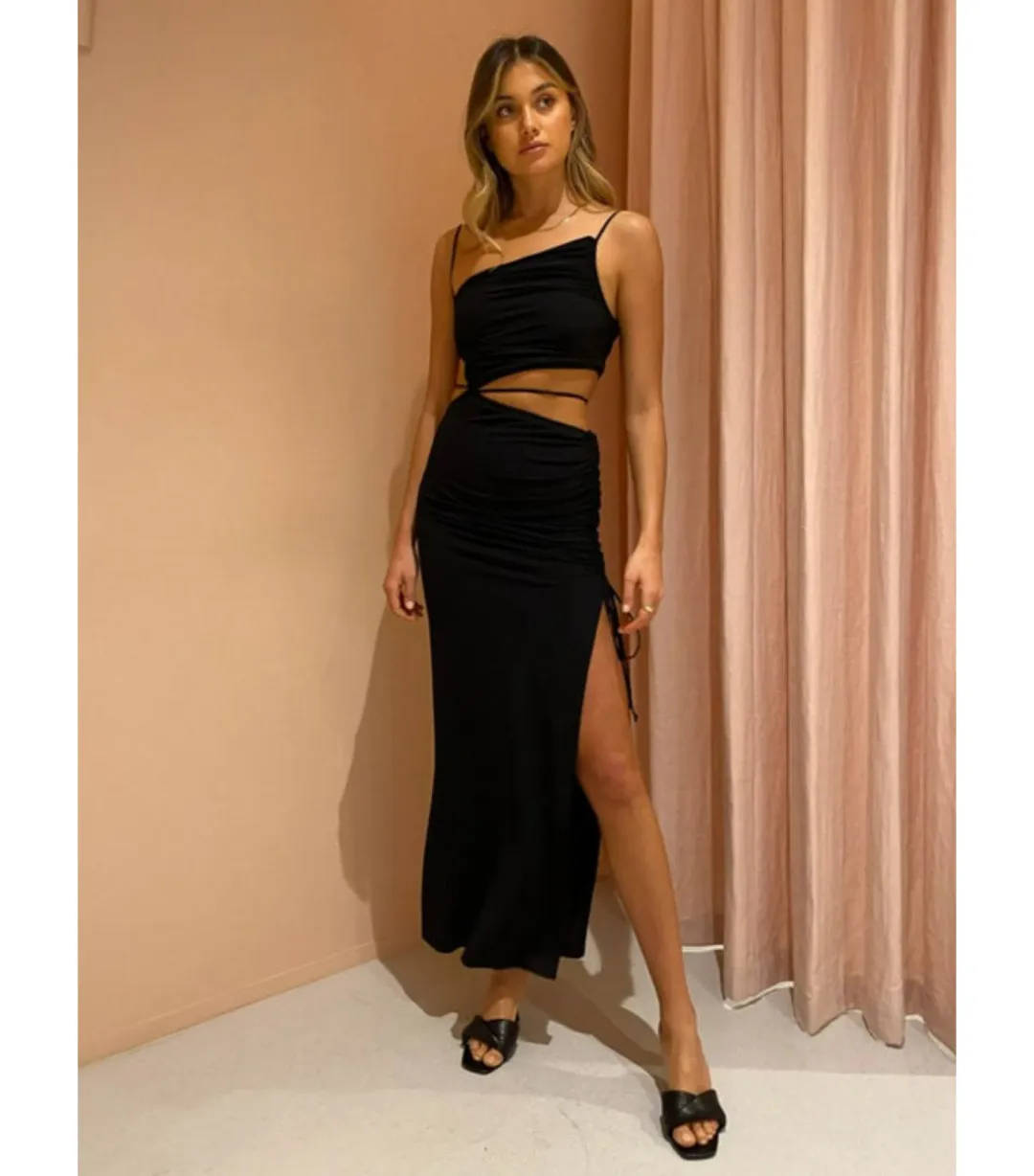 Bec & Bridge Dilkon Maxi Dress Black Size AU 10 for rent on The Volte - main image