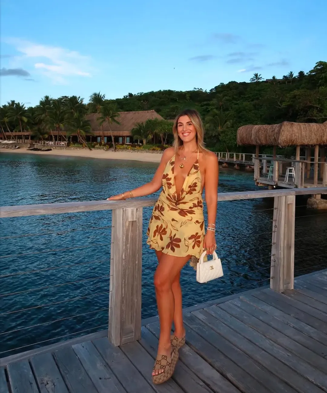 Benni Harlow Halter Mini Dress Floral Size 12  for rent on The Volte - main image