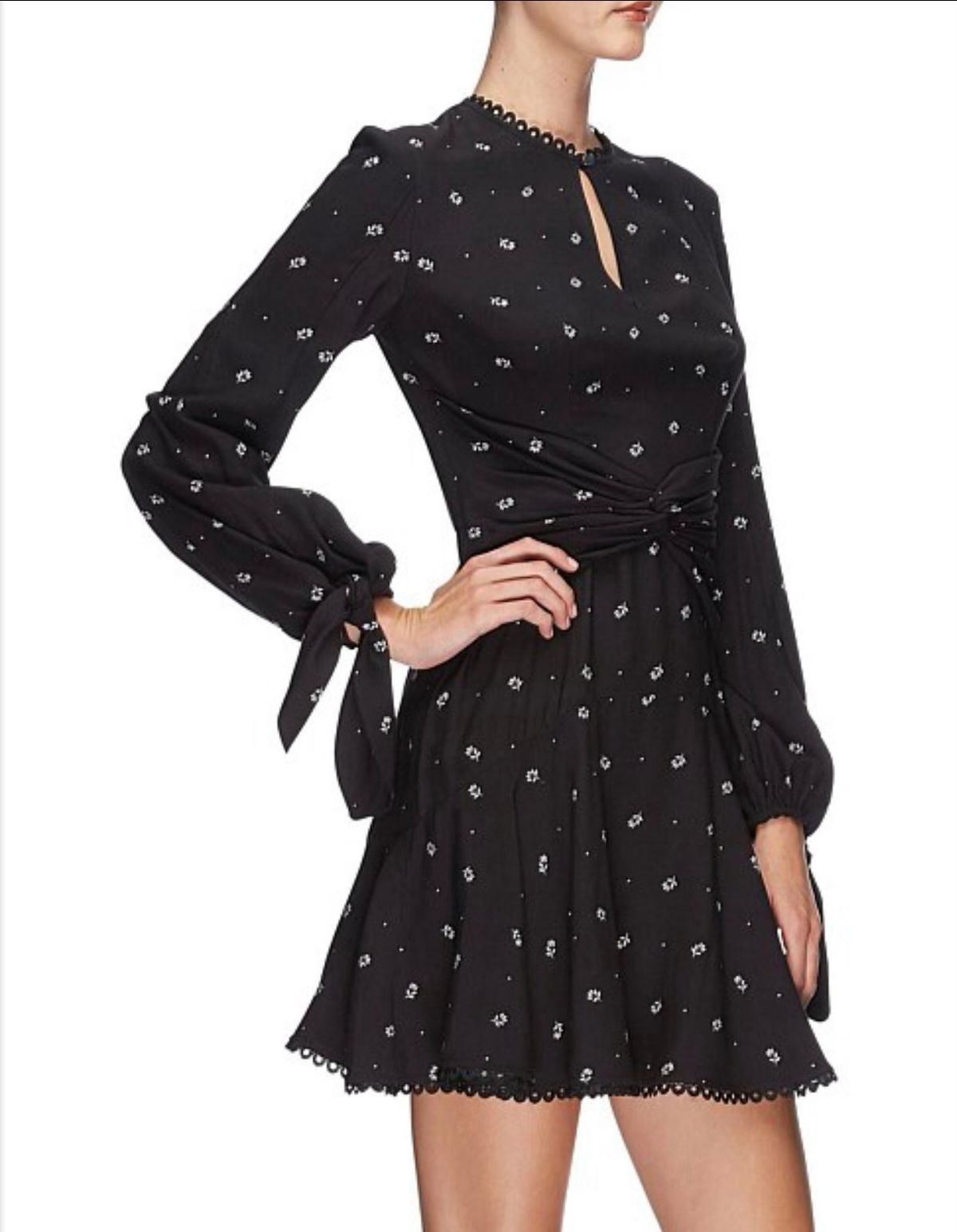 Lover the Label Foulard Mini Dress Black Size 12 - Image 5