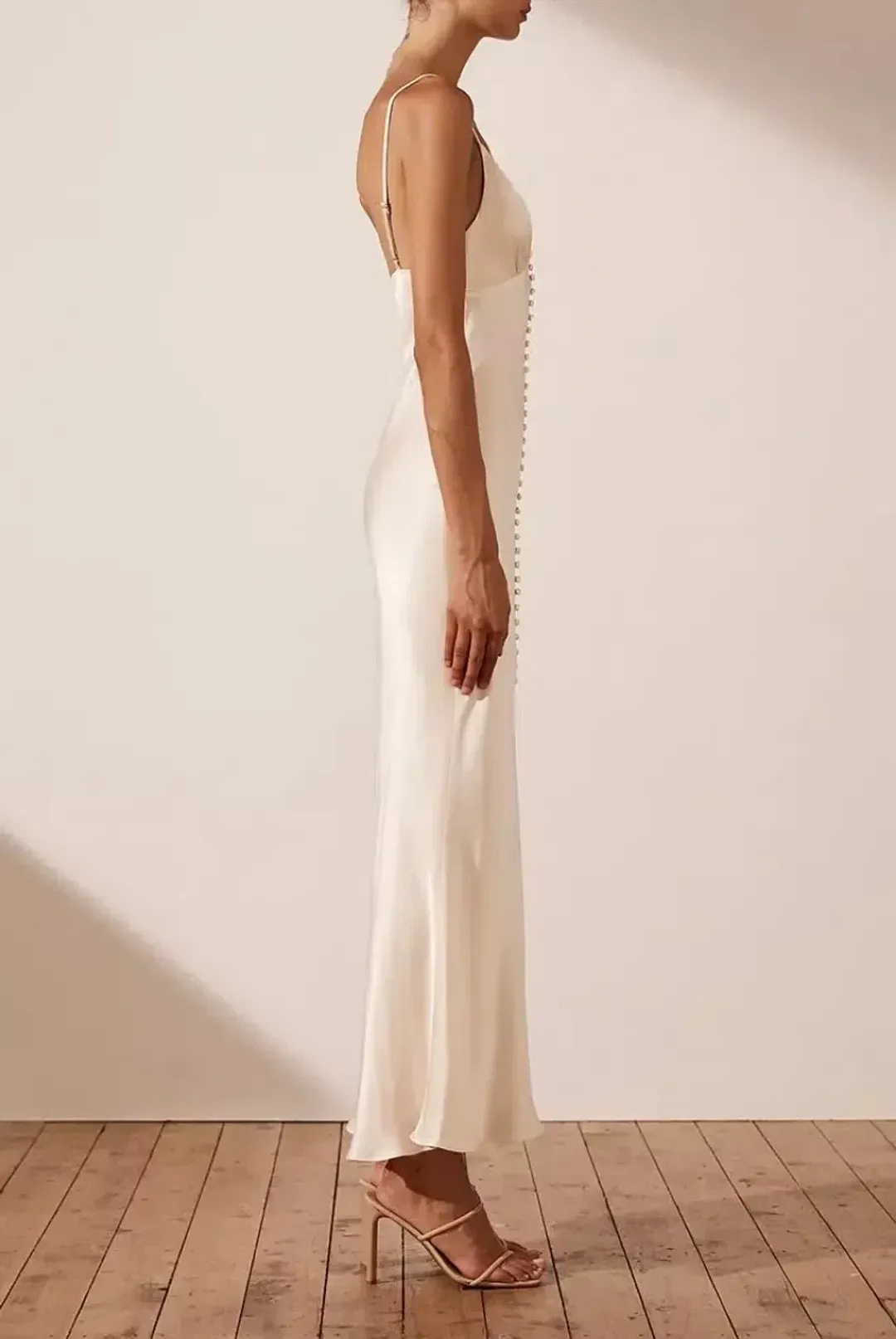 Shona Joy La Lune Bias Slip Dress Cream Size 6 for rent on The Volte - main image
