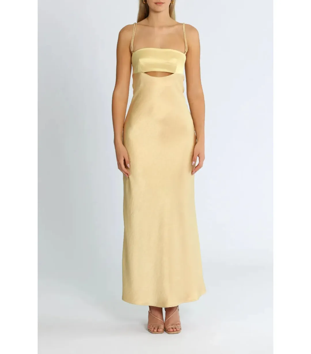 Bec & Bridge Carrie Maxi Dress Yellow Champagne Size AU 6 for rent on The Volte - main image