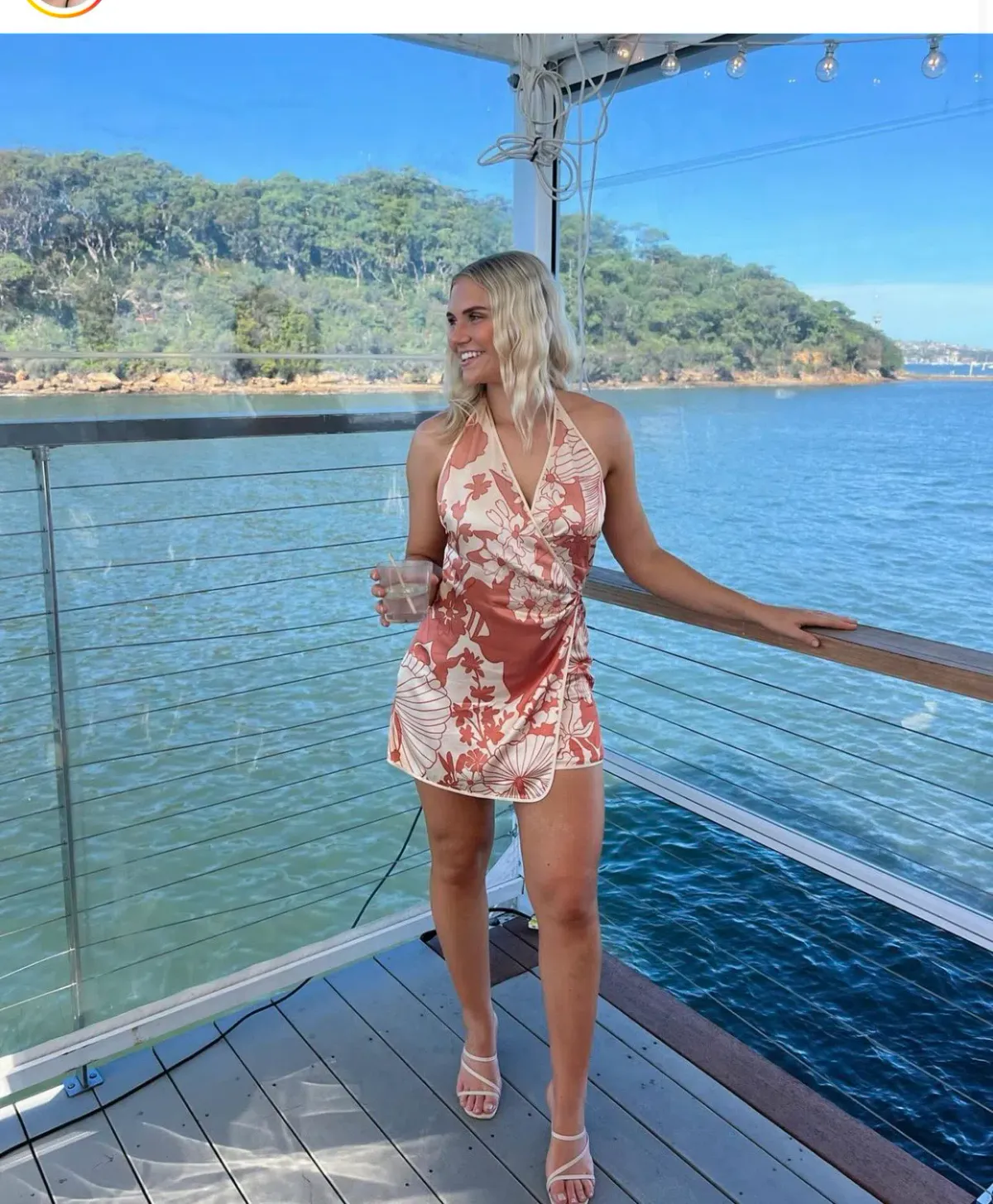 SIR The Label Como Twist Mini Dress in Paradiso Print Size 2 / AU 10  - Image 4