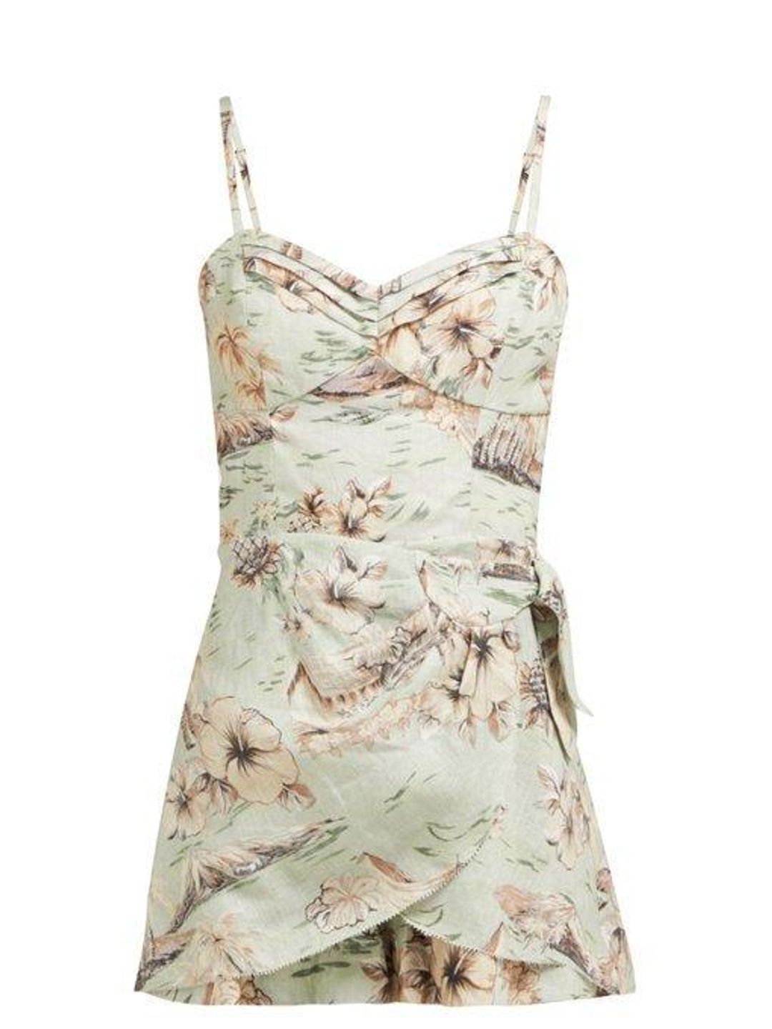 Zimmermann Wayfarer Wrap Playsuit Floral Size 2 / Au 12  for rent on The Volte - main image