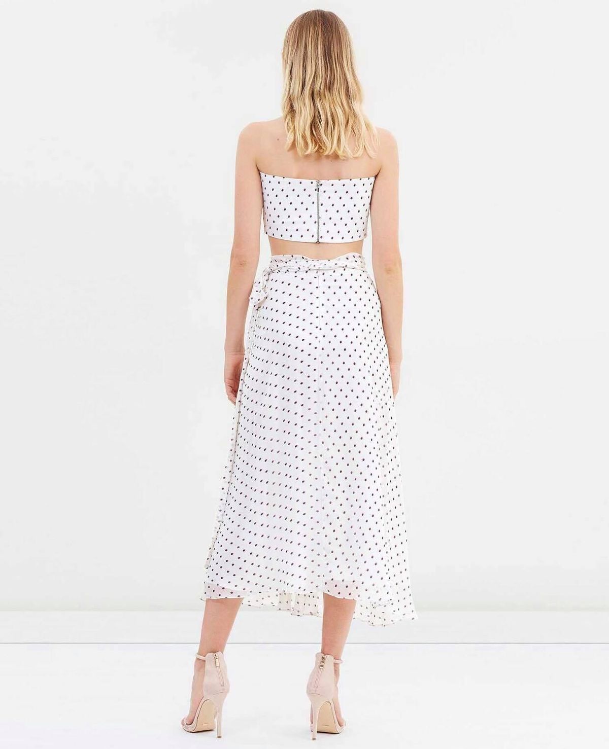 Bec & Bridge Little Cuba Tie Top & Skirt Polka Dot Print Size AU 8 - Image 4