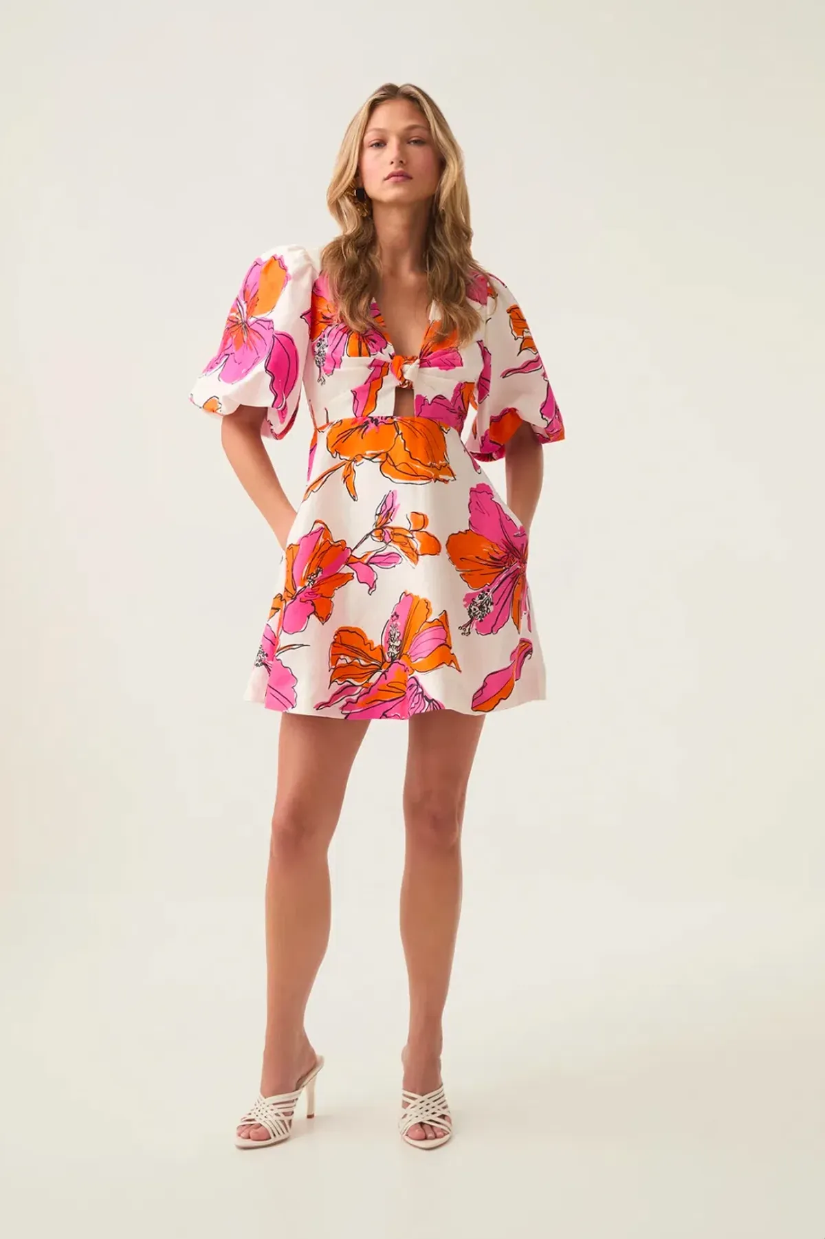 Aje overflow knotted mini dress size 12 - Image 4