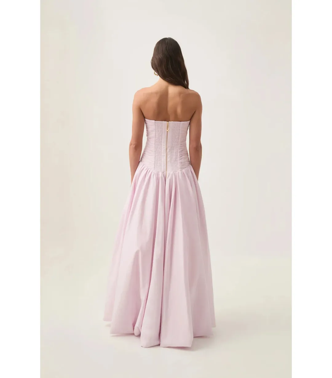 Aje Violette Bubble Hem Maxi Dress Pastel Pink Size AU 6 for rent on The Volte - main image