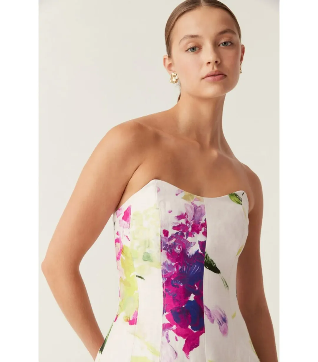 Aje Victoria Gown in Wild Hydrangea Size AU 8 for rent on The Volte - main image