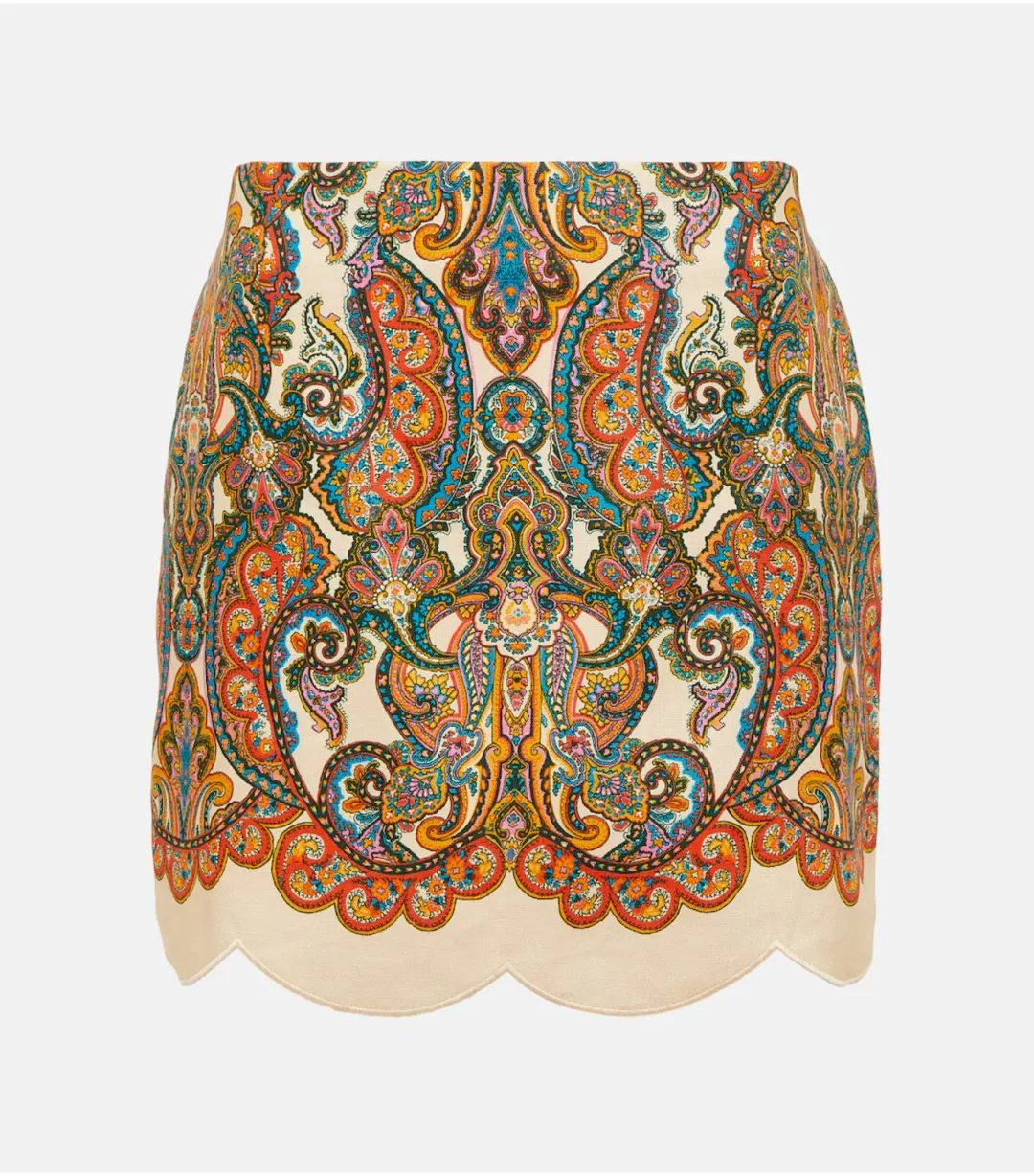 Zimmermann Ottie Skirt and Shirt Set in Multi Paisley Size 0 / AU 8 for rent on The Volte - main image