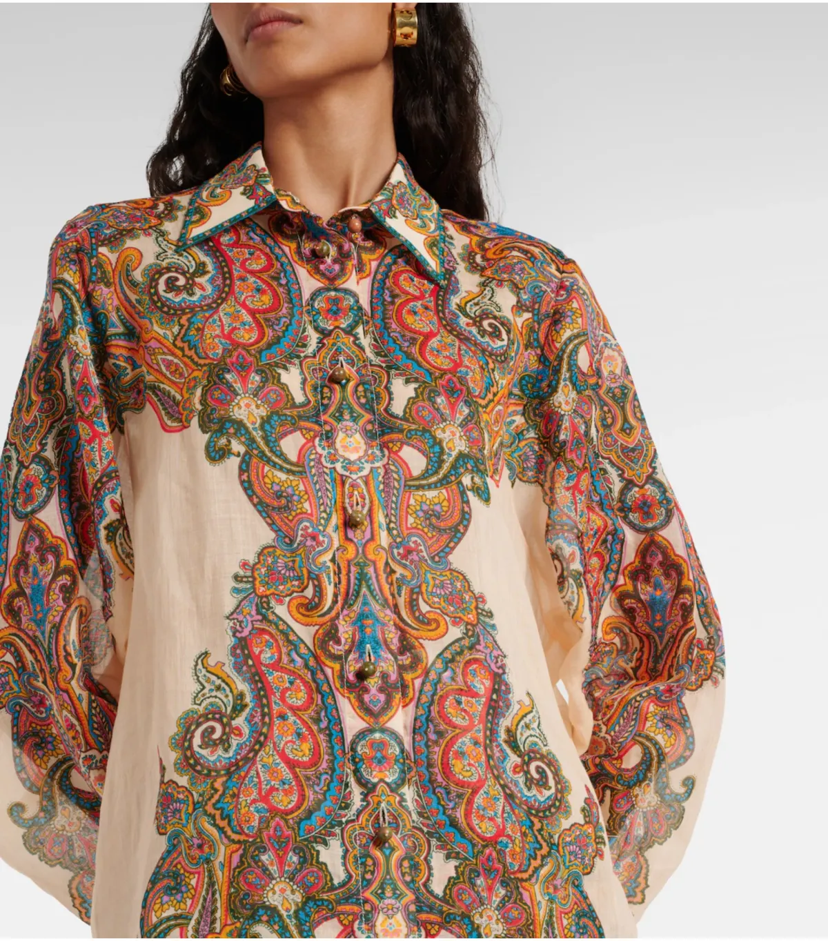 Zimmermann Ottie Skirt and Shirt Set in Multi Paisley Size 0 / AU 8 - Image 2