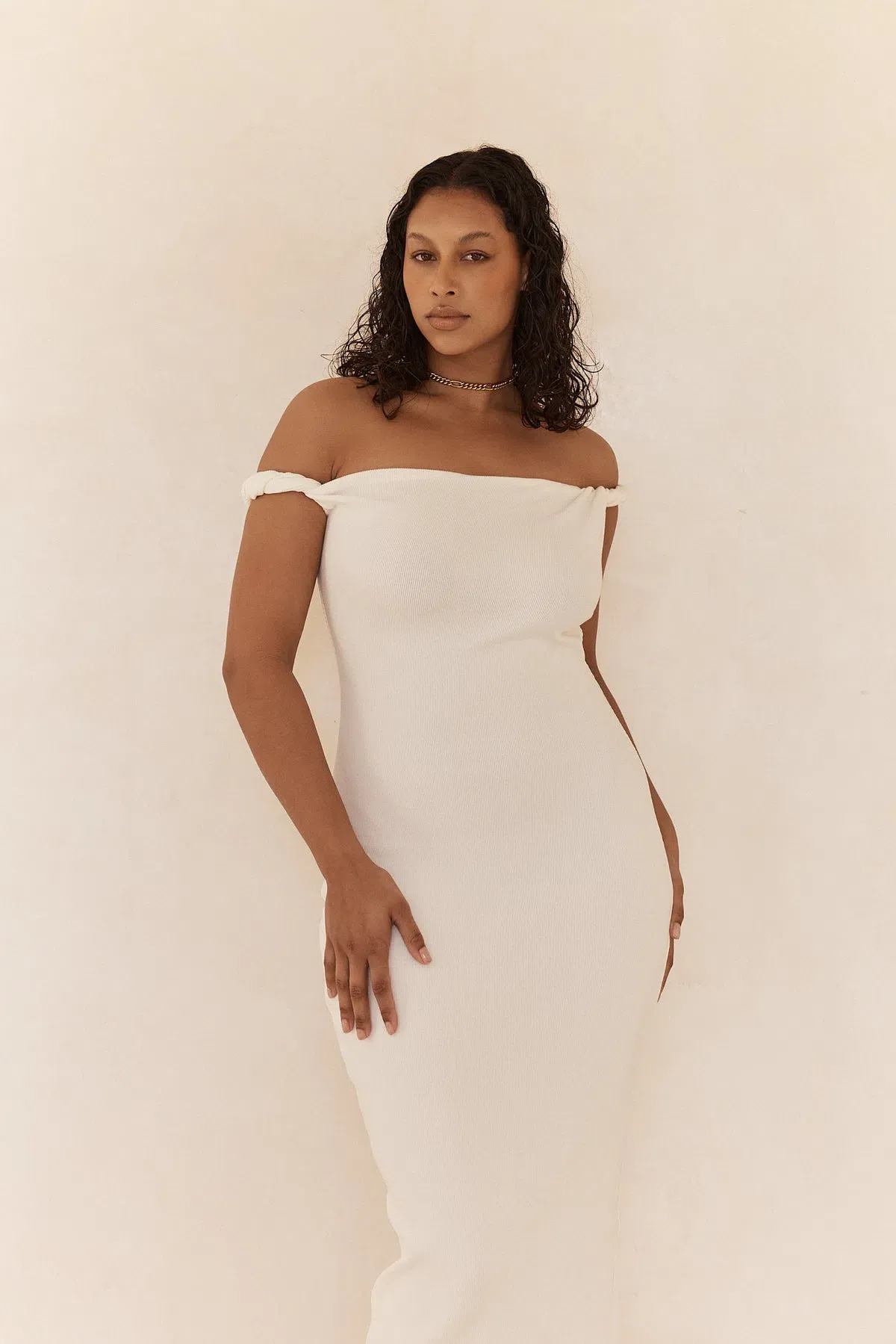 Johansen Long Poppy Dress in Ivory White Size 12 - Image 3