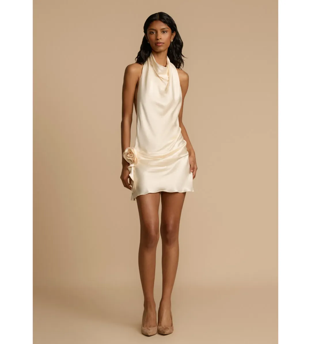 Arcina Ori Rosa Mini Dress Ivory Size 6 for rent on The Volte - main image