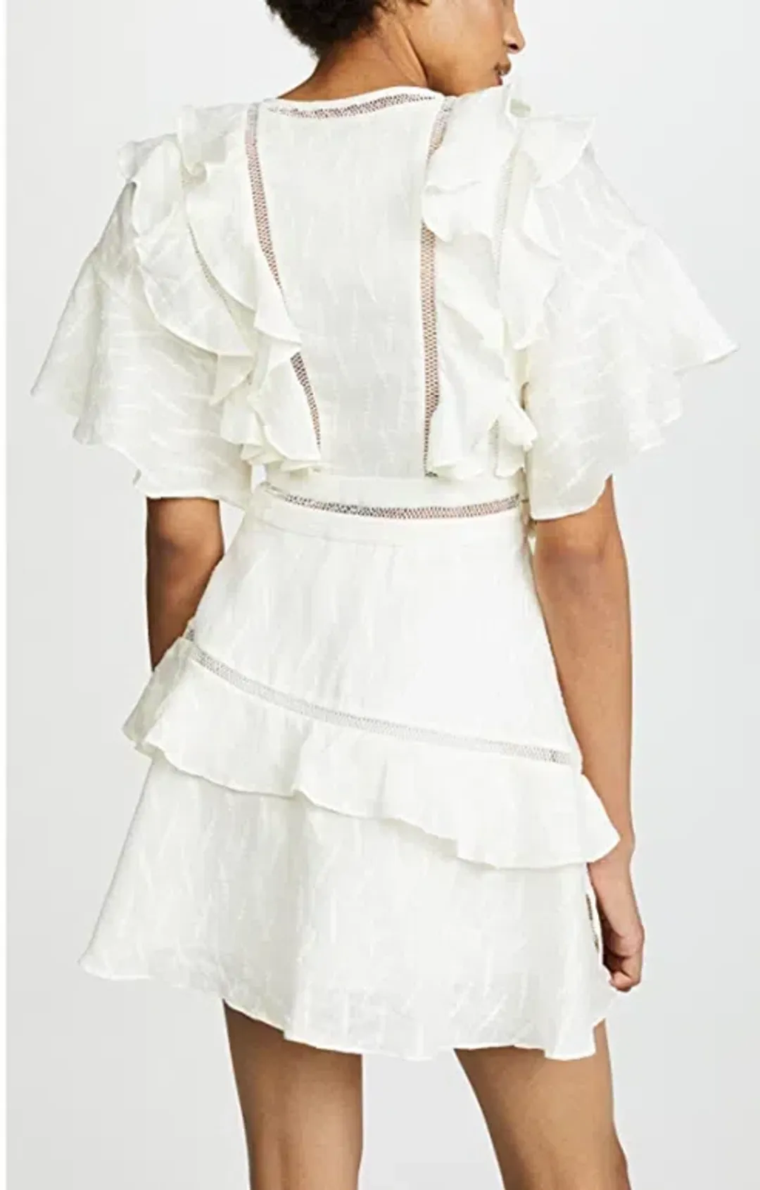 Acler Basque Mini Dress in Ivory White Size AU 6 for rent on The Volte - main image