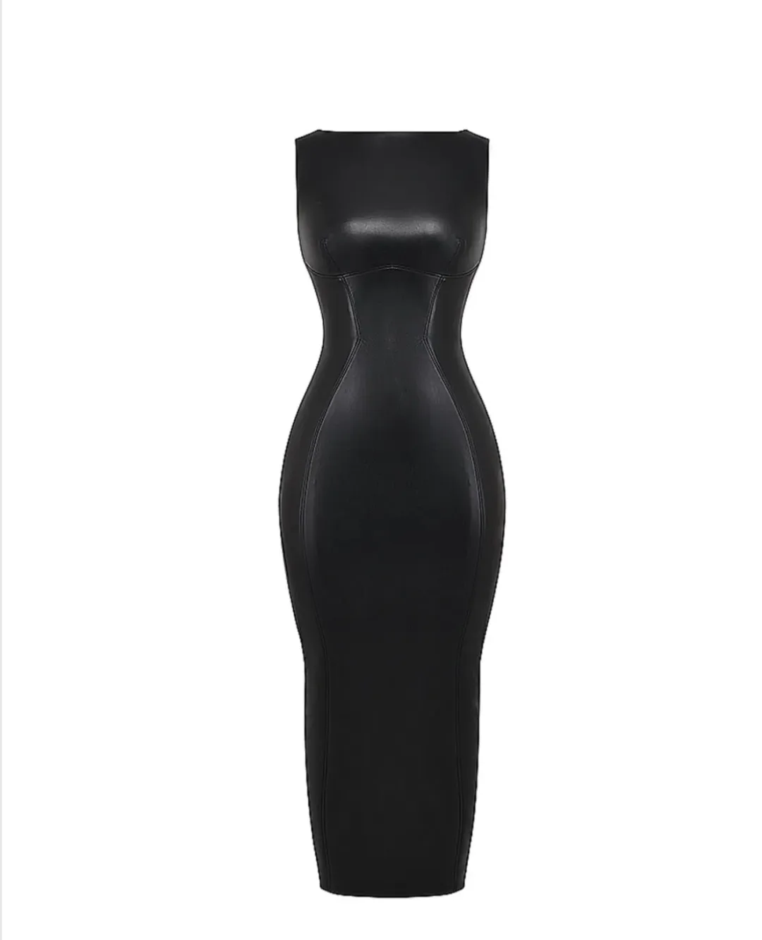 House of CB Sahara Vegan Leather Maxi Dress Black Size S / AU 8 for rent on The Volte - main image