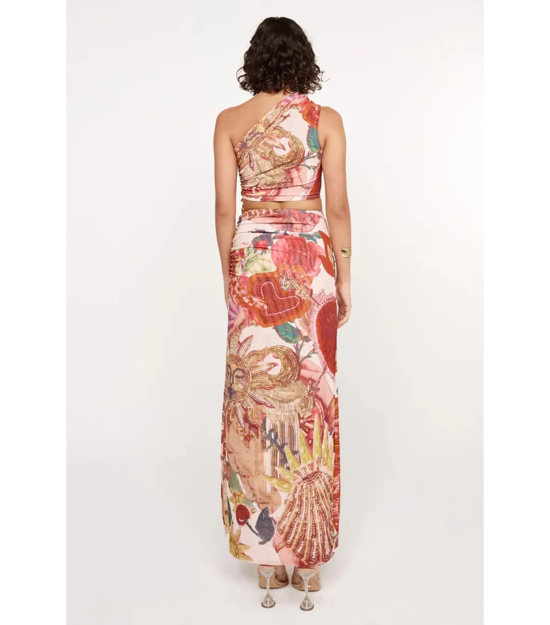 She Is OLLÁ Ophelia Midi Dress in Victor Print Size M / AU 10 for rent on The Volte - main image