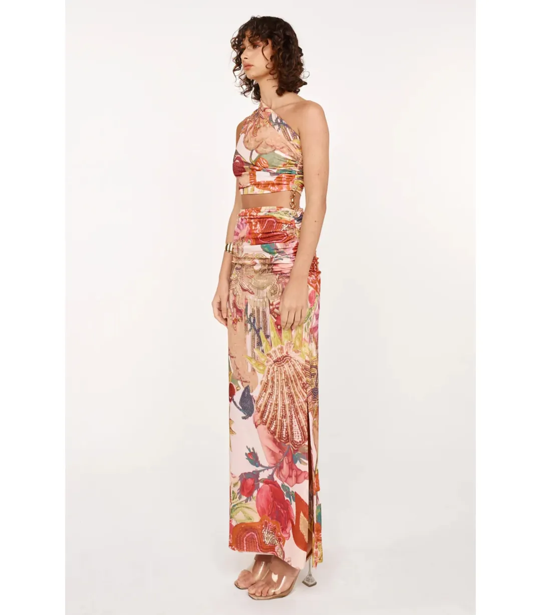 She Is OLLÁ Ophelia Midi Dress in Victor Print Size M / AU 10 for rent on The Volte - main image