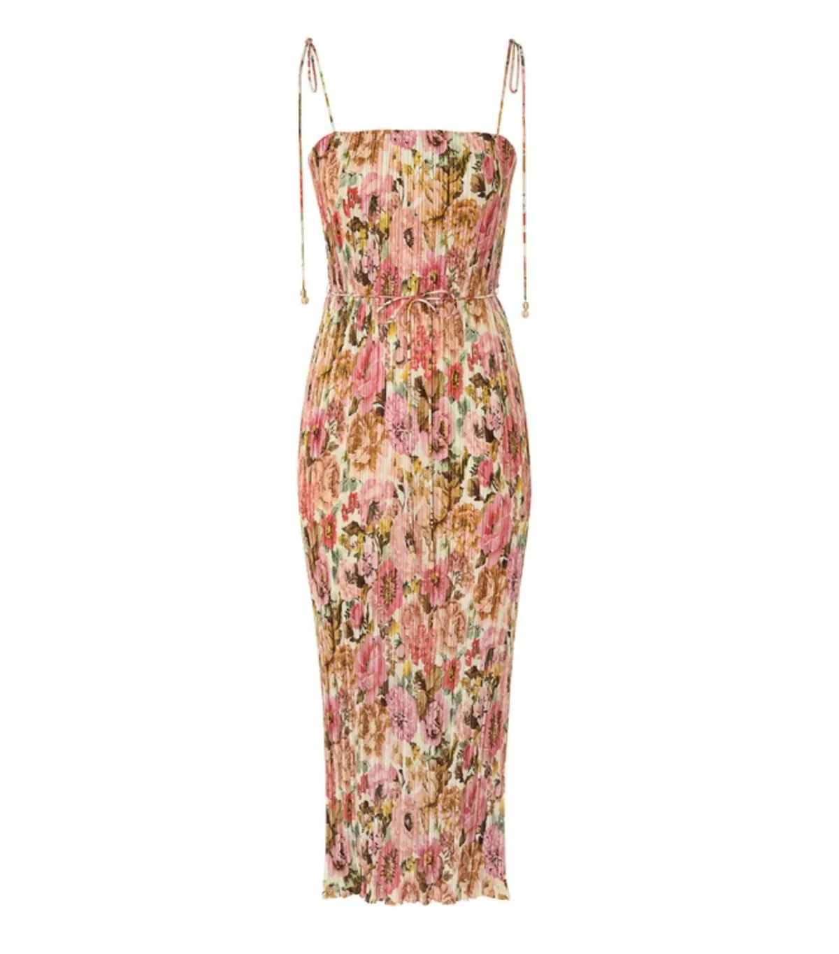Zimmermann Golden Pleated Slip Dress in Pink Rose Size 2 / AU 12 - Image 4
