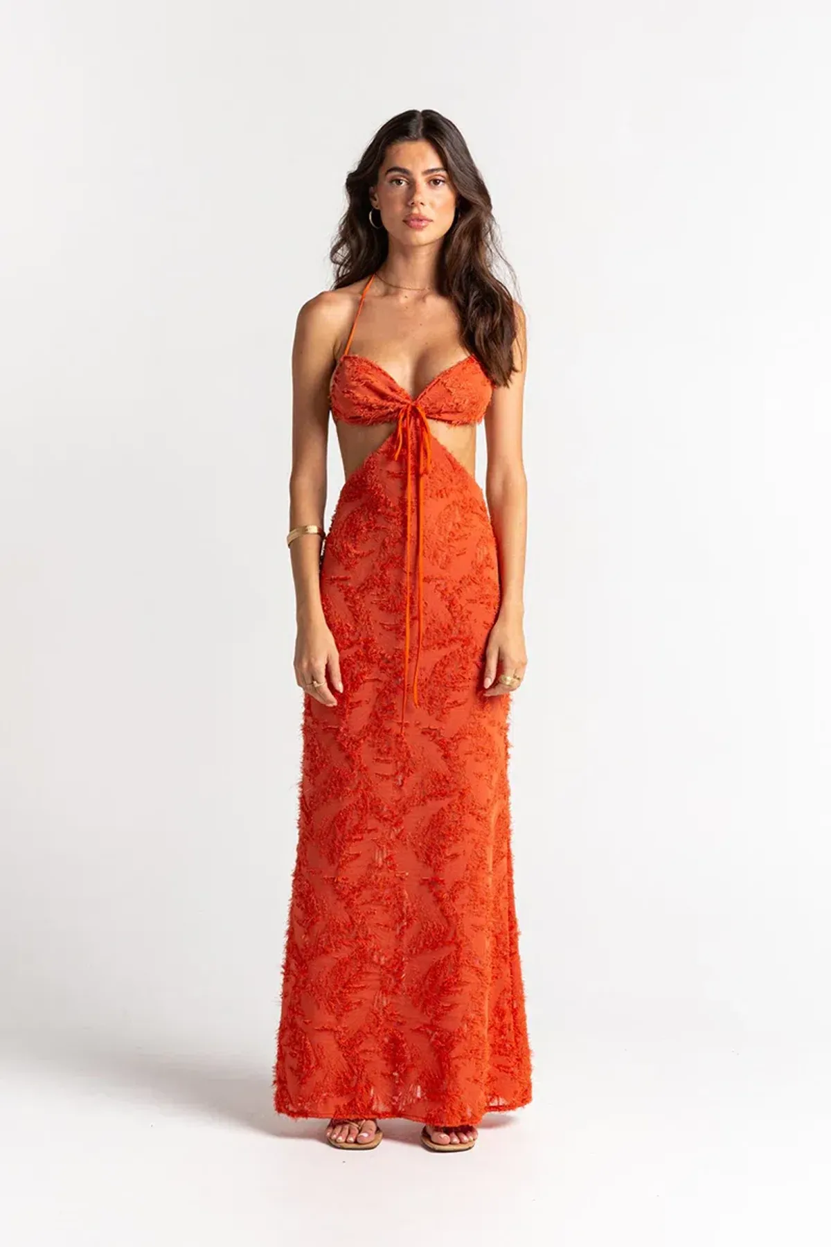Arcina Ori Kara Maxi Dress Burnt Orange Size XS / AU 6 - Image 1