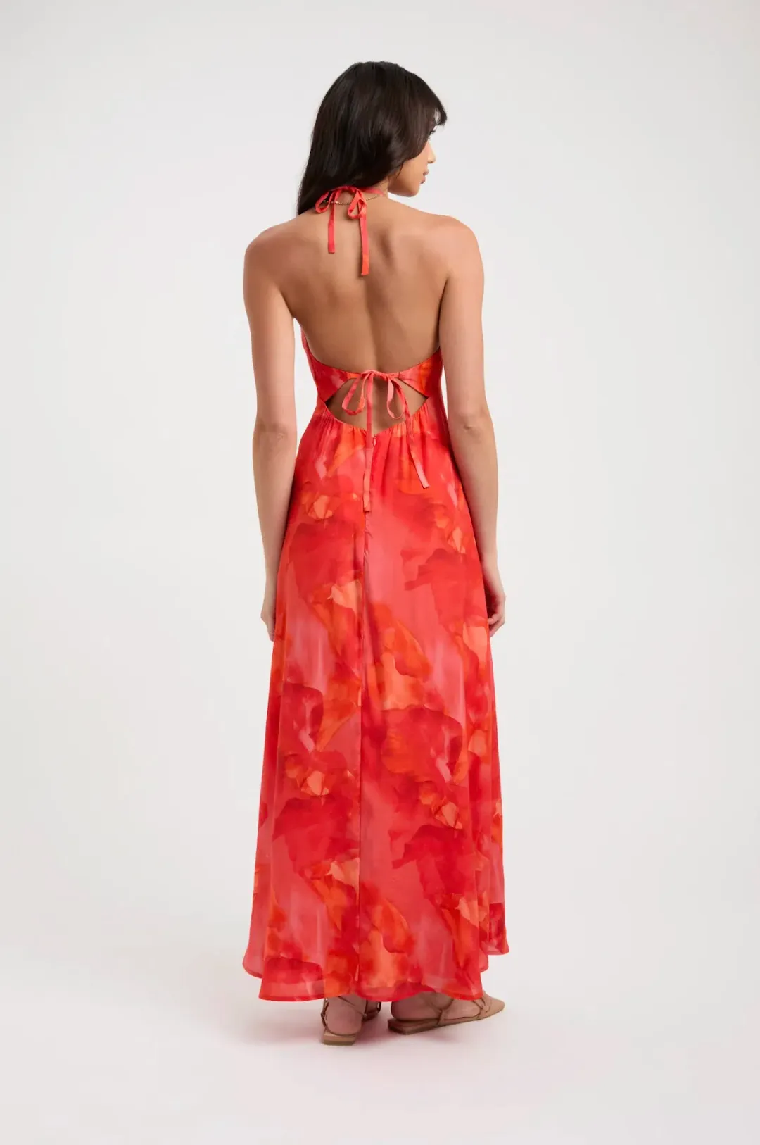 Kookai Zya Halter Dress Coral Red Size XS / AU 6 for rent on The Volte - main image