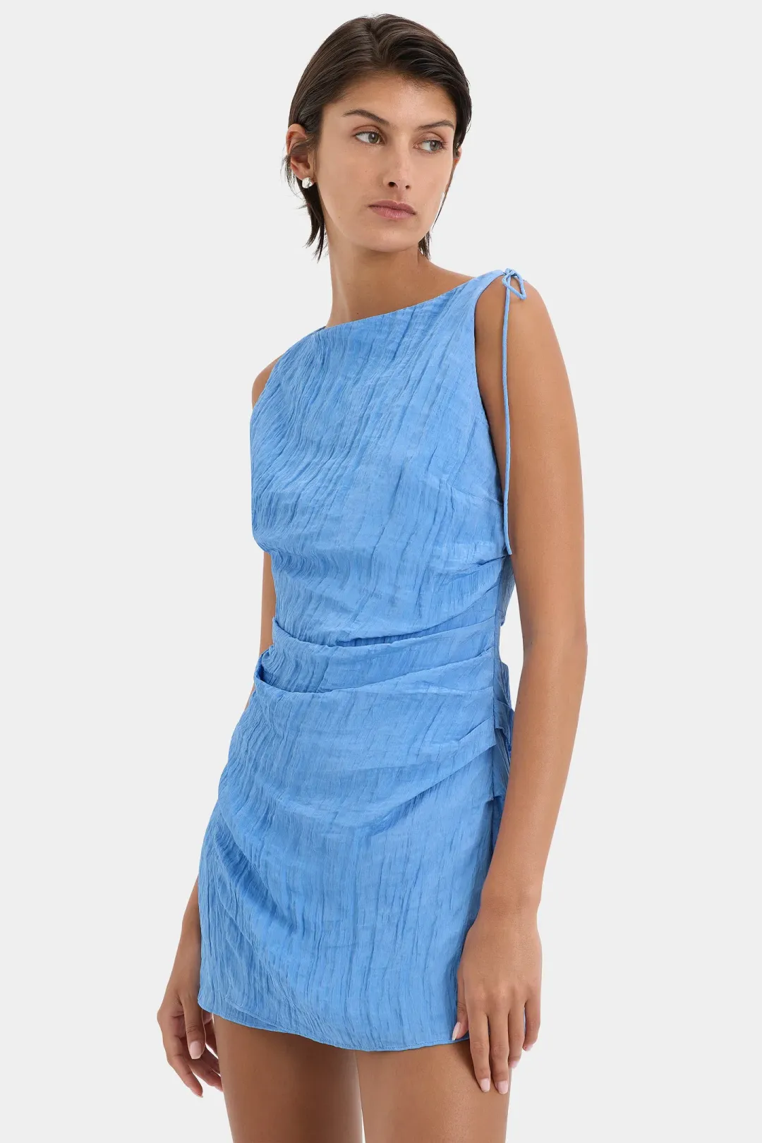 Sir the Label Ligera Mini Dress Cornflower Size 10  for rent on The Volte - main image