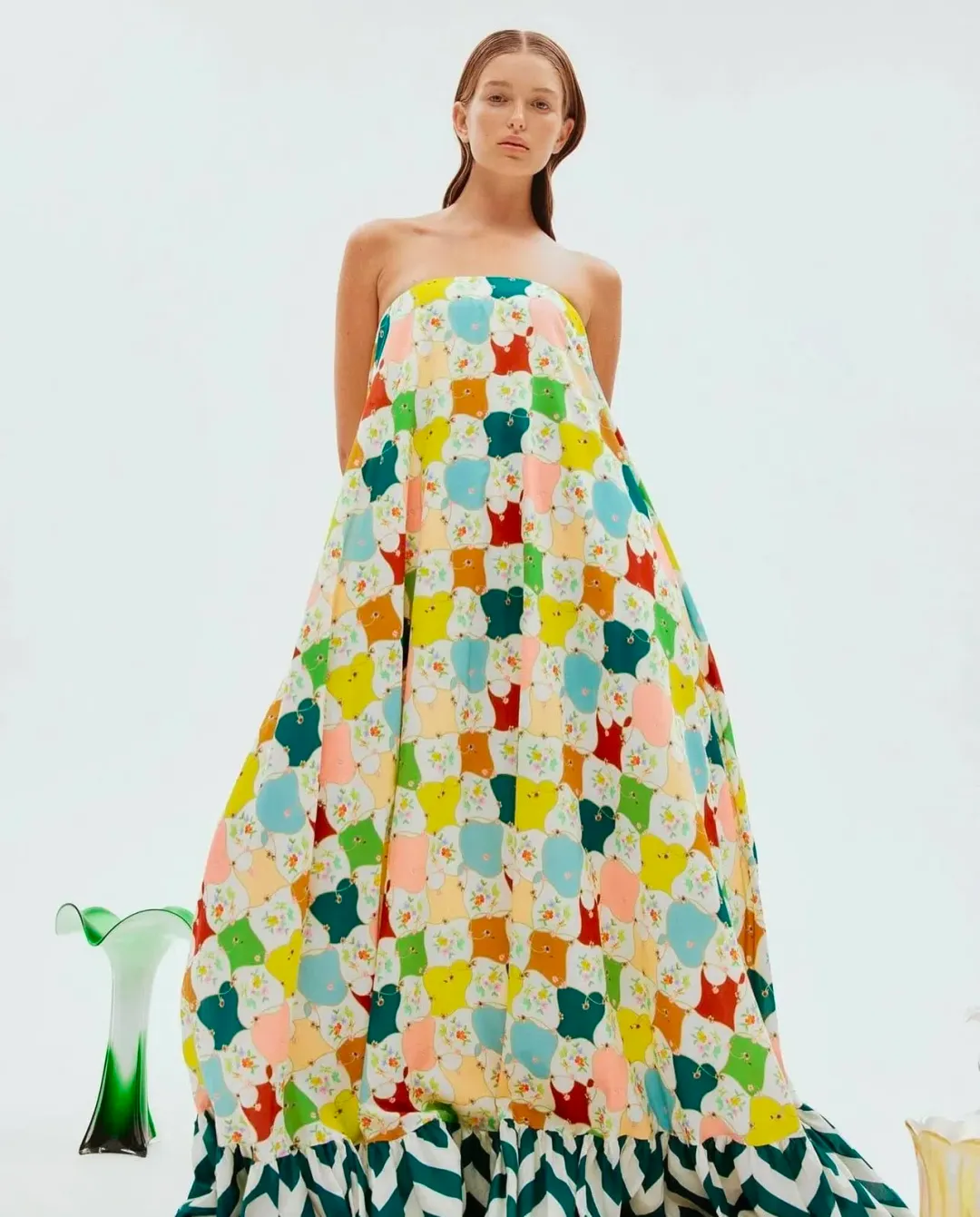 Alemais Everly Strapless Gown Multi Size 6 for rent on The Volte - main image