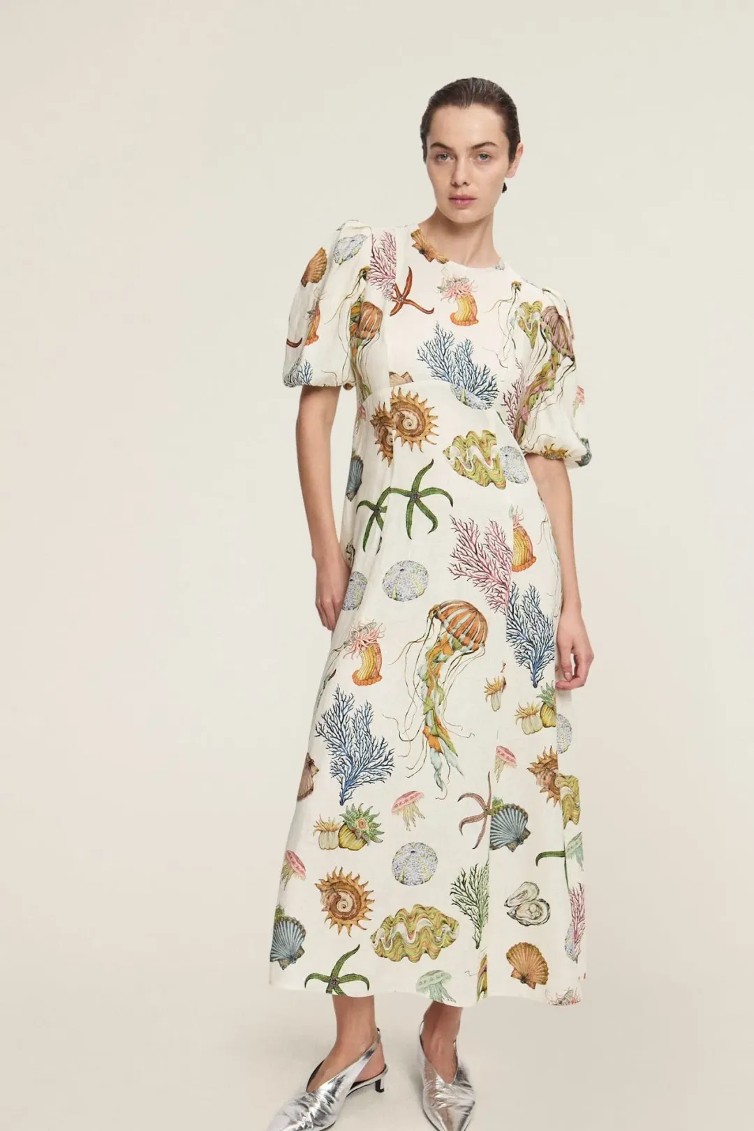 Alemais Sea Midi Dress Print Size 8  for rent on The Volte - main image