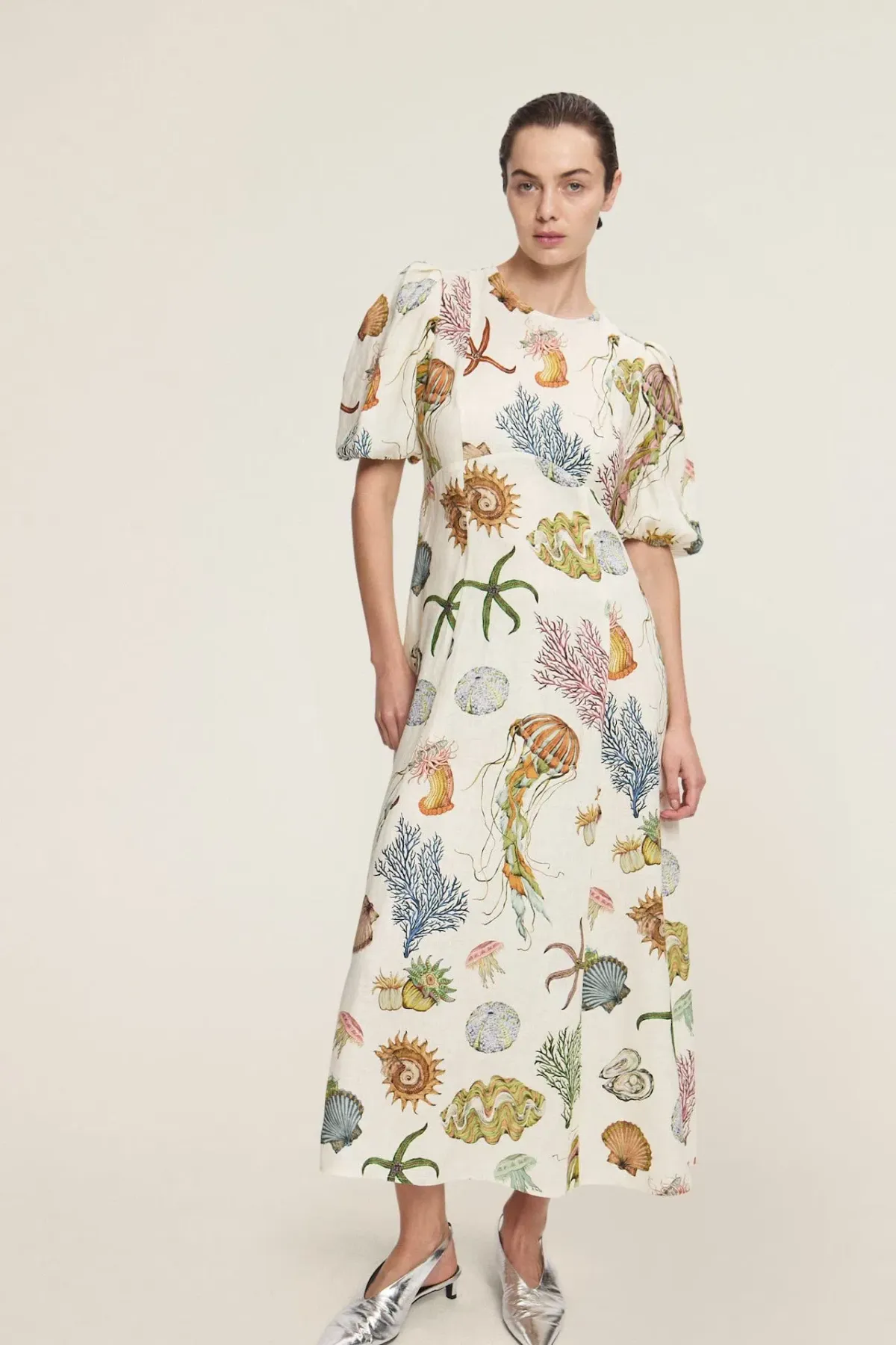 Alemais Sea Midi Dress Print Size 8  - Image 1