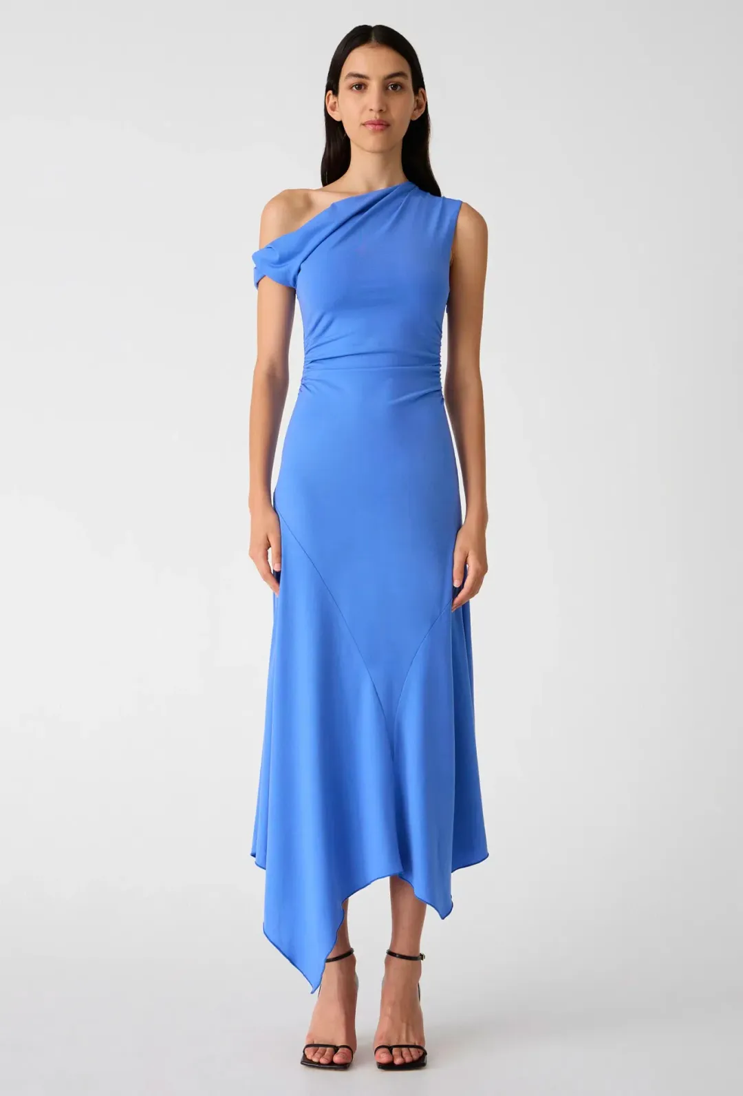 Misha Alma Matte Jersey Midi Dress Cornflower Blue Size 8/S for rent on The Volte - main image
