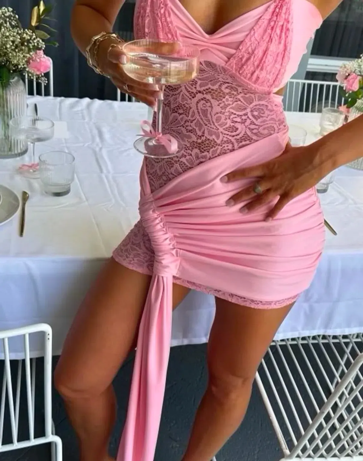 Deconduarte Lily Mini Dress Baby Pink Size S / AU 8 - Image 5