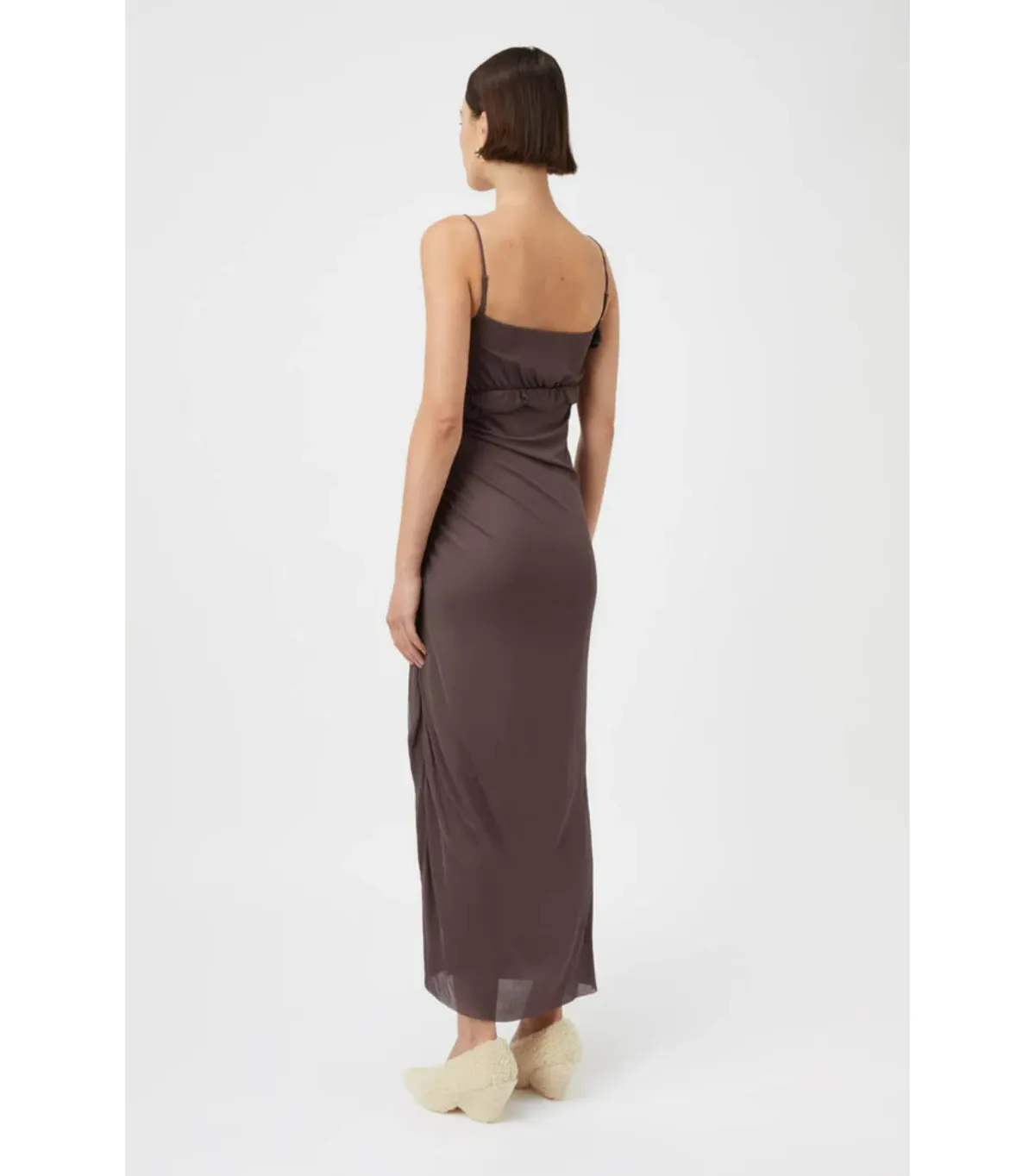 Camilla and Marc Emil Slip Midi Dress Brown Size AU 8 - Image 3